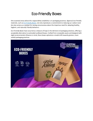 Eco-Friendly Boxes