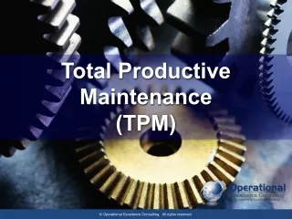 Total Productive Maintenance (TPM)