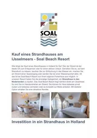 Kauf eines Strandhauses am IJsselmeers