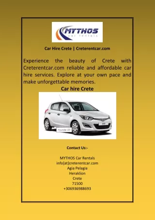 Car Hire Crete Creterentcar com (Creterentcar com)