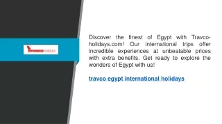 Travco Egypt International Holidays  Travco-holidays.com