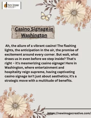 Elevate the Experience :Casino Signage in Washington