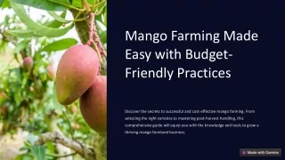 Mango Farming Chennai | Mango Farmland for Sale - M/S Holidays Farm