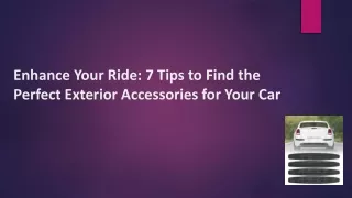 Carzex Enhance Your Ride 7 Tips to Find the Perfect Exterior Accessories for Your Car