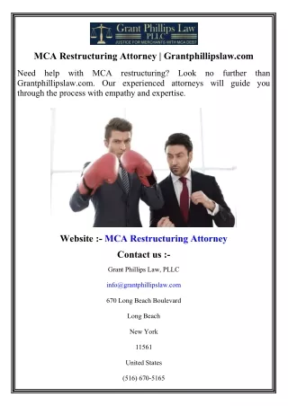 MCA Restructuring Attorney   Grantphillipslaw.com