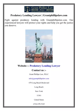 Predatory Lending Lawyer   Grantphillipslaw.com