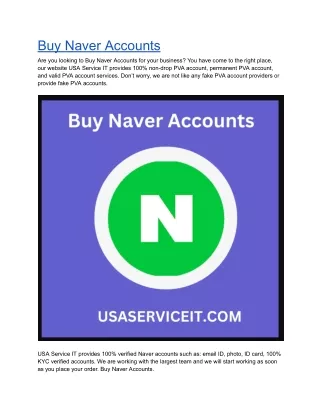 5 Best Sites To Buy Verified Naver Accounts in 2024