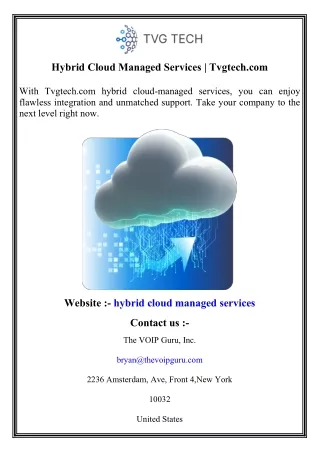 Hybrid Cloud Managed Services   Tvgtech.com