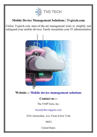 Mobile Device Management Solutions   Tvgtech.com