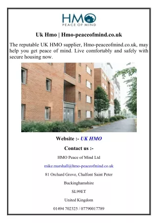 Uk Hmo  Hmo-peaceofmind.co.uk