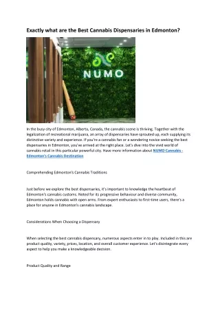 3 NUMO Cannabis - Cannabis Dispensaries