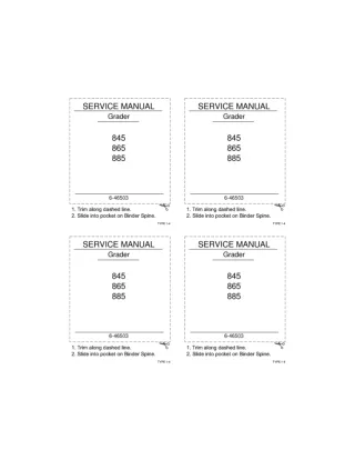 CASE 845 Grader Service Repair Manual Instant Download