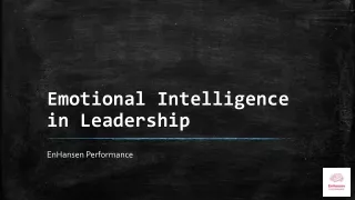 Emotional Intelligence Skills Assessment | Enhansen Performance
