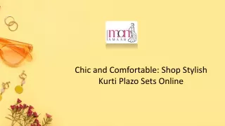 Chic and Comfortable Shop Stylish Kurti Plazo Sets Online