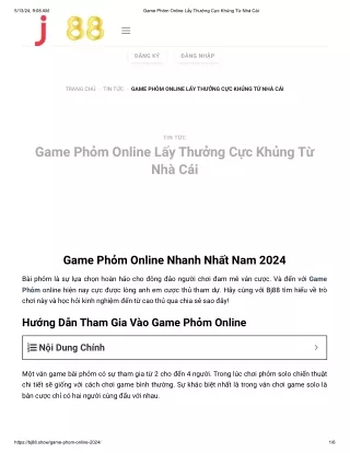 Game Phỏm Online Nhanh Nhất Nam 2024