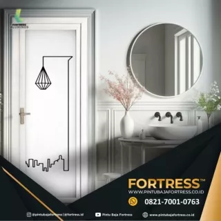 BERKELAS!!! WA 0821 7001 0763 (FORTRESS) Jual Pintu Aluminium Modern Warna Putih di Palangka Raya