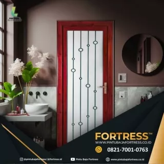 TERPERCAYA!!! WA 0821 7001 0763 (FORTRESS) Jual Pintu Aluminium Modern Warna Coklat di Banjarmasin