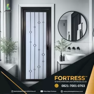 PREMIUM!!! WA 0821 7001 0763 (FORTRESS) Jual Pintu Aluminium Warna Hitam Estetik di Pontianak