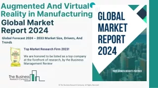 Augmented And Virtual Reality in Manufacturing Market Size, Report 2024 To 2033