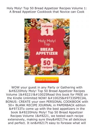 (❤️pdf)full✔download Holy Moly! Top 50 Bread Appetizer Recipes Volume 1: A