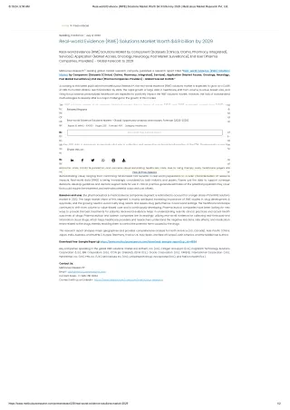 Real-world Evidence (RWE) Solutions Market Worth $4.9 billion by 2029