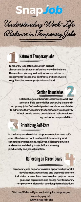 Understanding Work-Life Balance in Temporary Jobs