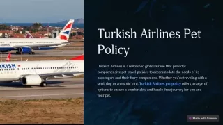 Turkish Airlines Pet Policy