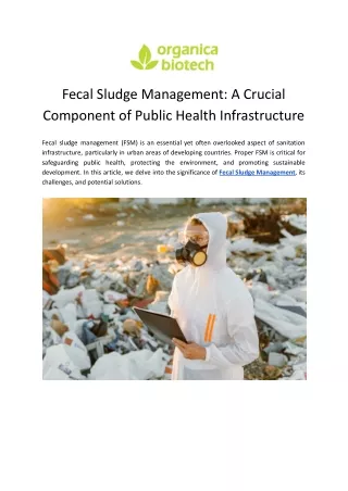 Fecal Sludge Management