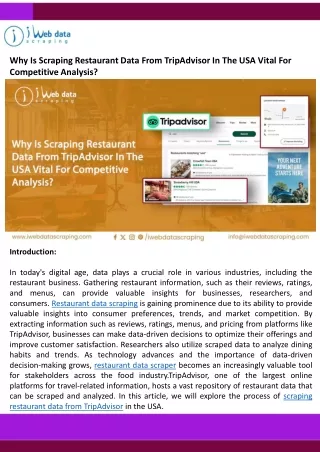 Why Is Scraping Restaurant Data From TripAdvisor In The USA Vital For Competitive Analysis.ppt