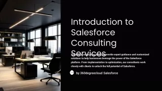 Introduction to Salesforce Consulting Services