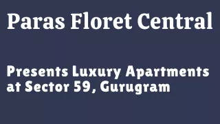 Paras Floret Central E-Brochure