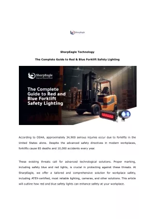 The Complete Guide to Red & Blue Forklift Safety Lighting