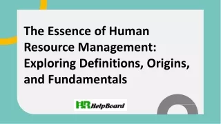 Human Resource Management, Meaning & Definition