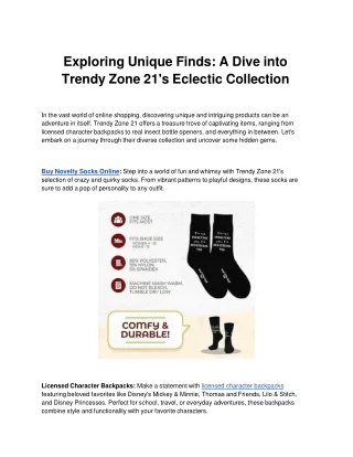 Exploring Unique Finds_ A Dive into Trendy Zone 21's Eclectic Collection