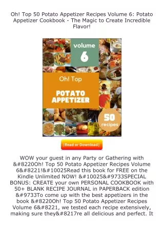 pdf❤(download)⚡ Oh! Top 50 Potato Appetizer Recipes Volume 6: Potato Appeti