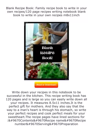 download⚡[PDF]❤ Blank Recipe Book: Family recipe book to write in your own