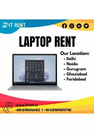 Laptop on Rent in Noida ! 6390909790