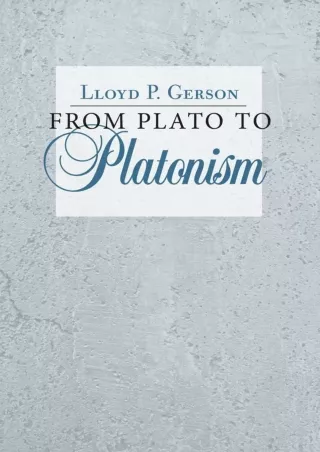 [PDF⚡READ❤ONLINE]  From Plato to Platonism