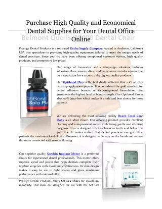 Prestige Dental Products