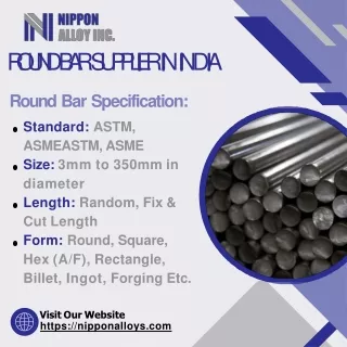 Round Bar Supplier | Alloy Round Bar | Inconel Round Bar| Monel Round Bar | Tita