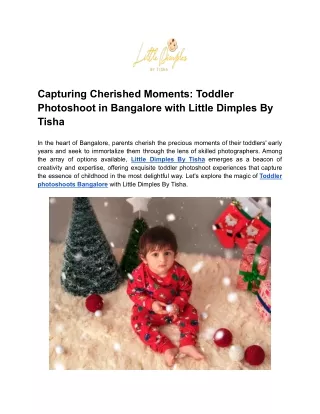 Capturing Cherished Moments_ Toddler Photoshoot in Bangalore with Little Dimples By Tisha