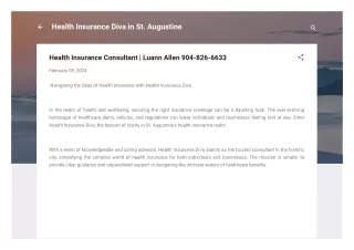 Health Insurance Consultant _ Group Health Insurance St. Augustine