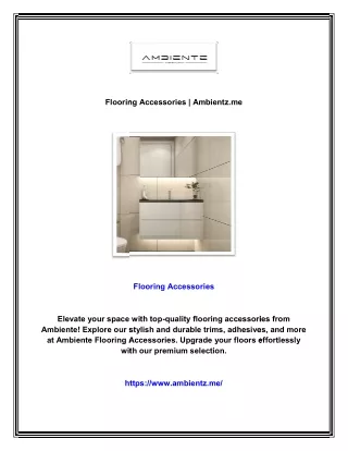 Flooring Accessories | Ambientz.me