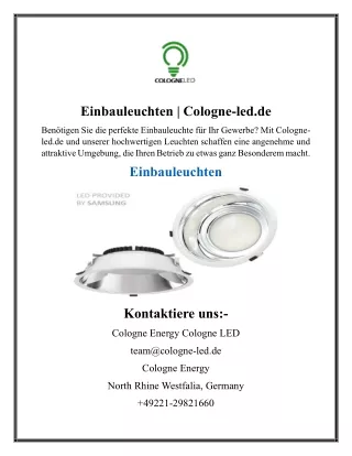 Einbauleuchten  Cologne-led.de