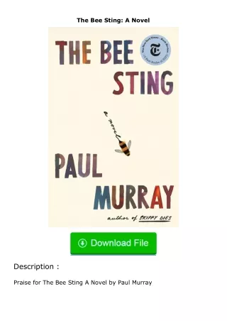 pdf❤(download)⚡ The Bee Sting: A Novel