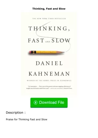 ✔️READ ❤️Online Thinking, Fast and Slow