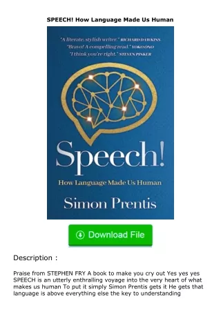 pdf❤(download)⚡ SPEECH! How Language Made Us Human
