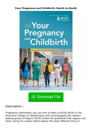 read ❤️(✔️pdf✔️) Your Pregnancy and Childbirth: Month to Month