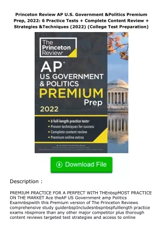 Download⚡ Princeton Review AP U.S. Government & Politics Premium Prep, 2022: 6