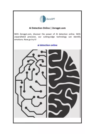 Ai Detection Online  Zerogpt.com